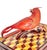 Shabby Chic Late 20th Century Shanghai Handicrafts Wicker Box With Cardinal For Sale - Image 3 of 8