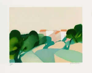 1980s Alfred Defossez, Noon in Saint-Tropez, Lithograph