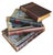19th Century Set of 4 Antique 19c Joined Leather Bound Books W Secret Compartments For Sale - Image 5 of 5