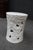 White Glazed Ceramic Garden Stool With Leaf Motif For Sale - Image 4 of 6