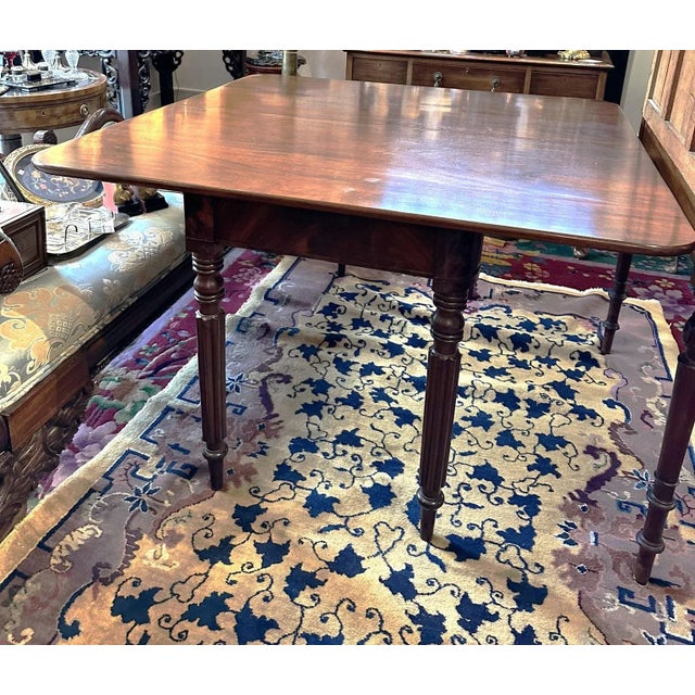 Late 18th Century English Georgian Period Mahogany Drop-Leaf Table For Sale - Image 4 of 11