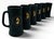 Mid-Century Modern 1960s the Playboy Club Matte Black & Gold Glass Beer Steins - Set of 6 For Sale - Image 3 of 12