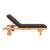 Spritely Home Newport Chaise Lounge Chair with Side Table, Natural/Black Cushion For Sale - Image 4 of 12