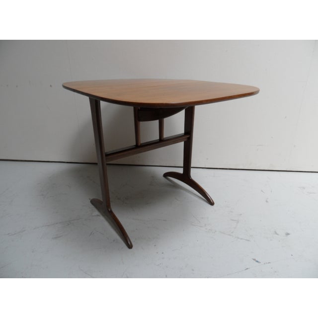 Wood Mid-Century Drop-Ear Side Table, 1950s For Sale - Image 7 of 11