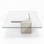 1980s Postmodern Glass Coffee Table With Travertine Base For Sale - Image 13 of 18