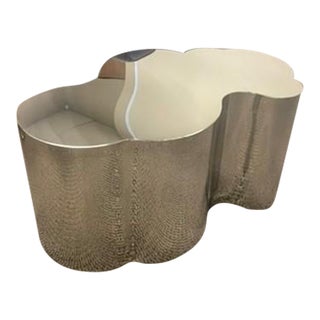 Showroom Sample Kate Coffee Table in Silver Chrome For Sale