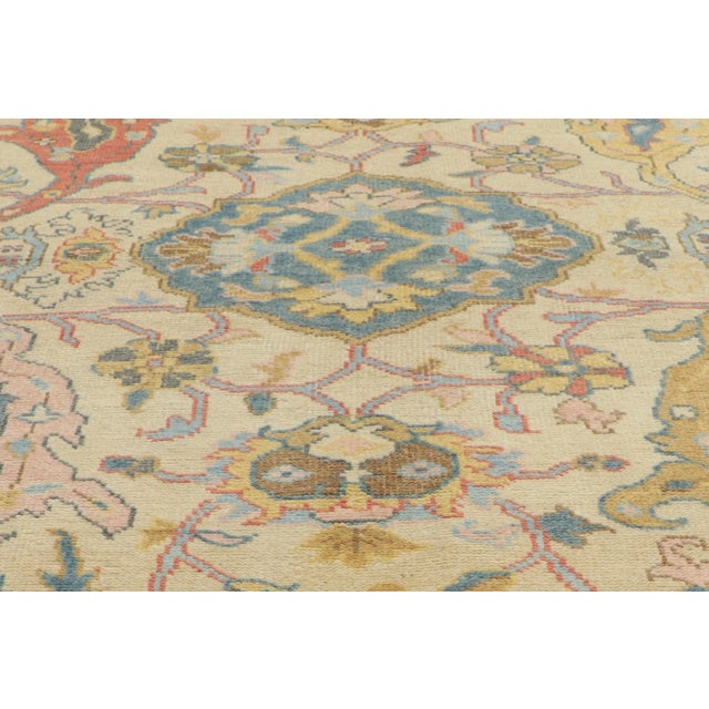 Vintage Gypset Colorful Oushak Rug - 9'00 X 12'02 For Sale - Image 4 of 10