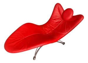 Model DS 151 Chaise Lounge in Red Leather and Steel by Jane Worthington for de Sede, Switzerland, 2000s