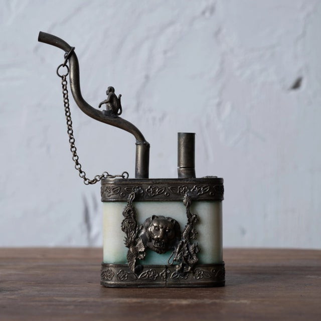 Chinese Chinese Lion and Monkey Smoking Pipe For Sale - Image 3 of 7