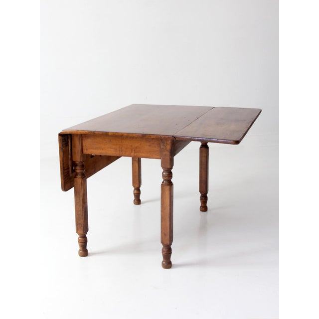 Antique American Country Drop Leaf Table For Sale - Image 14 of 15