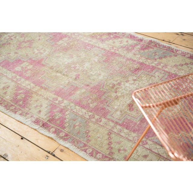 1940s Vintage Distressed Oushak Rug Runner - 3'4" x 9'6" For Sale - Image 5 of 11