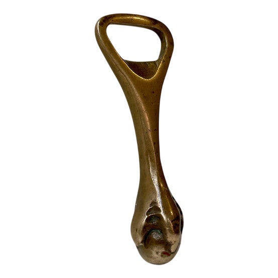 Antique Craw Foot Bootle Opener in Brass For Sale