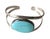 Vintage Sterling Silver and Turquoise Cuff Bracelet - Stamped Mexico 925 For Sale In New York - Image 6 of 6