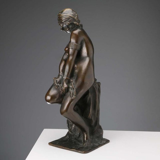 Slave Bronze Sculpture in the style of Giacomo Ginotti For Sale - Image 3 of 13