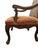 1990s Rachlin Classics European Revival Damask Upholstered Accent Chair For Sale - Image 4 of 11