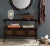 3 Drawer Console, Antique Pewter & Dark Walnut For Sale - Image 4 of 5
