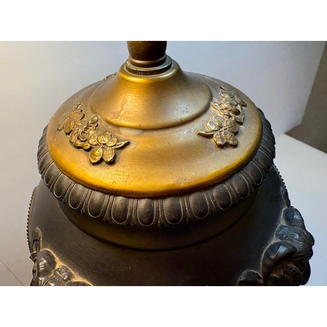 18th Century 18th Century Monumental Wedgwood Black Basalt Urn Table Lamps - A Pair For Sale - Image 5 of 10