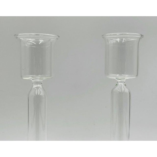 Set of 3 Italian Mouth Blown Glass Candle Holders by Aldo Cibic for Paola Coin For Sale - Image 12 of 14