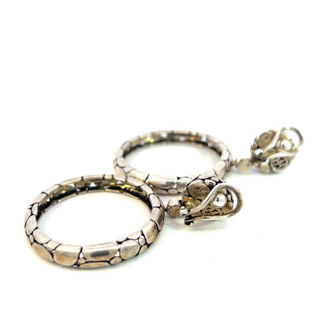 Contemporary 1990s John Hardy Estate Earrings Silver - 2 Pieces For Sale - Image 3 of 8
