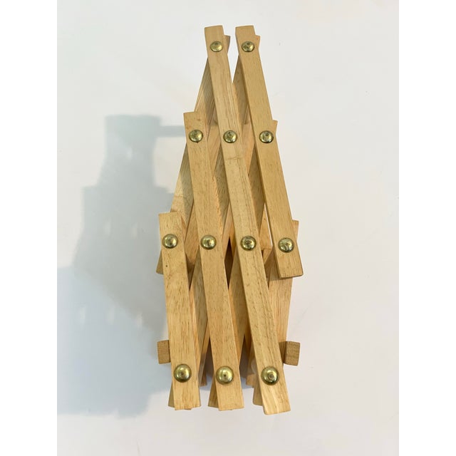 Tan Vintage Collapsible Wine Bottle Holder For Sale - Image 8 of 10