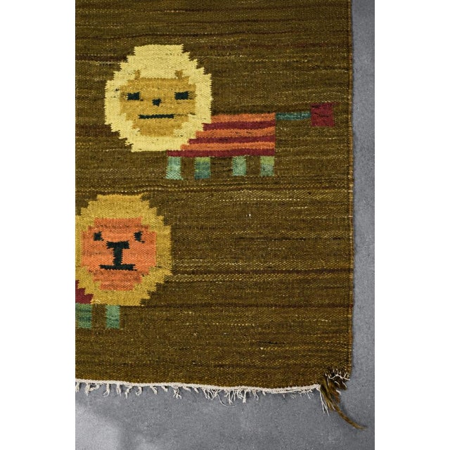 Vintage Polish Woven Tapestry by Maria Janowska for Wielkopolska Spółdzielnia Pracy Przemysłu Artystycznego in Poznań, 1970s For Sale - Image 14 of 15