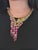Bochic “Capri” Vintage Diamond, Ruby & Fancy Sapphire Necklace Set 18K & Silver For Sale In New York - Image 6 of 15
