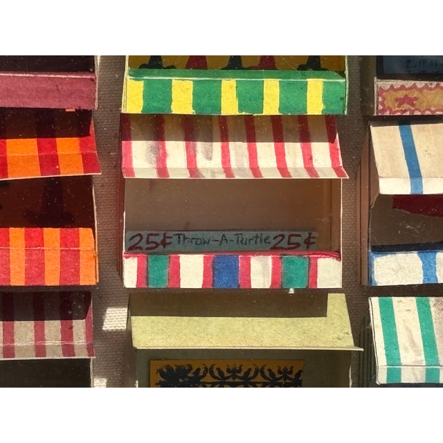 Late 20th Century Carnival /Circus / Train Tents - An Artisan Collection of Handmade Decorative Models in Shadowbox Display For Sale - Image 6 of 13