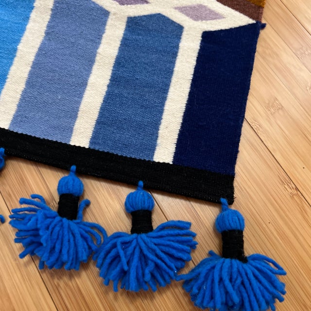 Mid-Century Modern 1990s Handwoven Wool Decor For Sale - Image 3 of 8