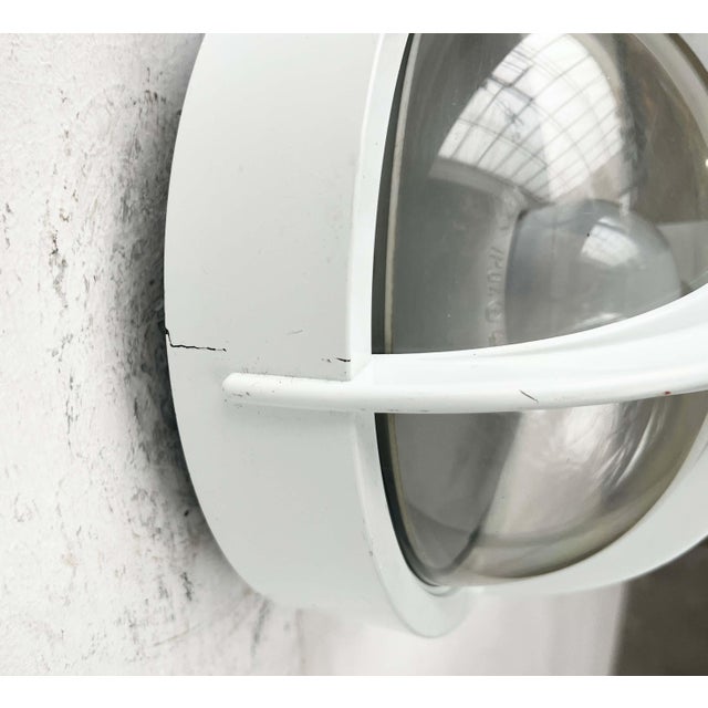 Mid-Century Modern Danish Pirat Mini White Outdoor Wall Lamp by Eva and Nils Koppel, Gert Edstrand for Nordisk Solar, 1960s For Sale - Image 15 of 18