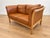 2000 - 2009 Vintage Danish Two Seater Sofa in Cognac Leather with Oak Frame For Sale - Image 5 of 11