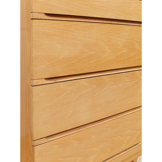 Mid 20th Century Blonde Highboy Dresser For Sale - Image 10 of 12