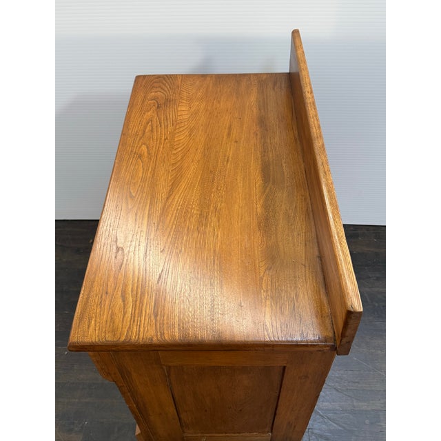 Wood Oak Washstand/Server Cabinet +Casters, Antique For Sale - Image 7 of 12
