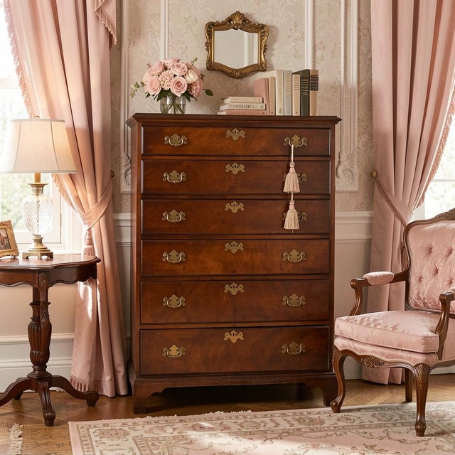 1930s Chippendale Mahogany Tall Chest — W. & J. Sloane Master Craftsmen For Sale In Phoenix - Image 6 of 11