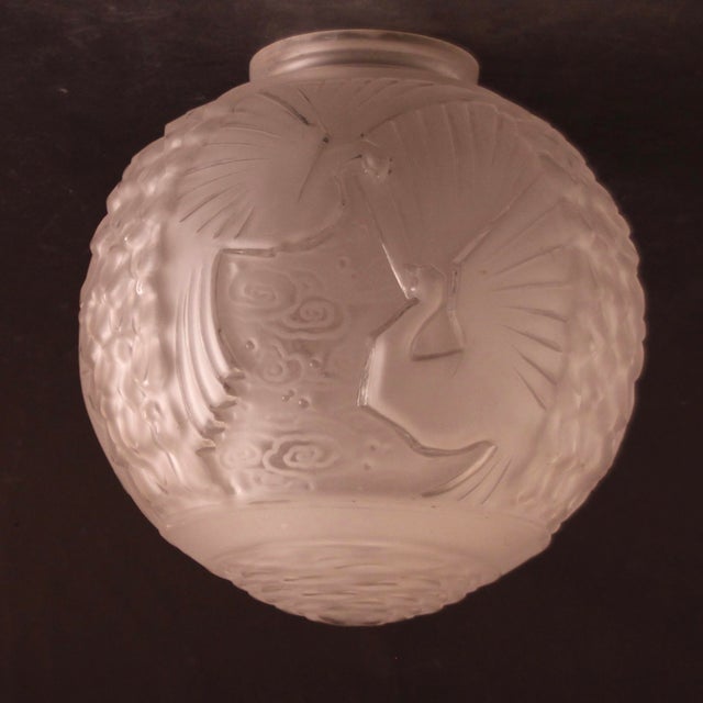 Large French Art Deco Pendant Light from Muller Frères, 1920s For Sale - Image 9 of 14