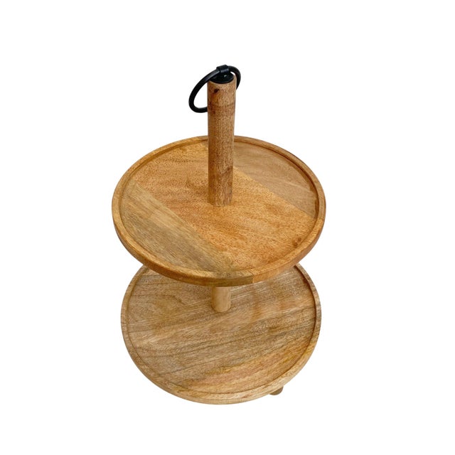 Contemporary 1990s Two Tiered Wooden Kitchen Display For Sale - Image 3 of 5