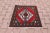 1950s Turkish Hand Knotted Floral Desing Red Doormat Rug For Sale - Image 12 of 12
