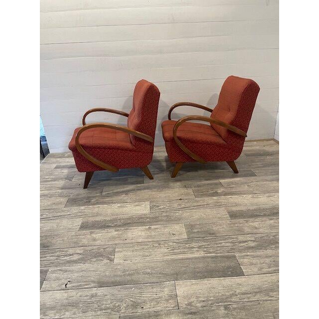 Art Deco Mad-Man Relax Model C Chairs by Halabala, 1920, Set of 2 For Sale - Image 4 of 7