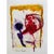 'Une pétale', drawing over a poem by Diane Grant. Oil and pencil on high-quality 'Rembrandt' fine art paper. Signed in the...