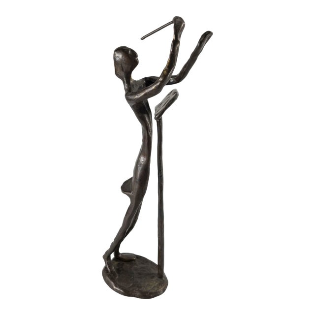 Cast Bronze Orchestra Conductor Figure For Sale