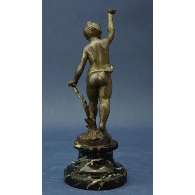 Bronzed Metal La Source Liberty Sculpture of Cherubic Putto by Ernest Justin Ferrand, 19th Century For Sale - Image 5 of 18