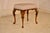 Edwardian English walnut upholstered stool, circa 1900. The top of the stool has been newly upholstered in linen and...