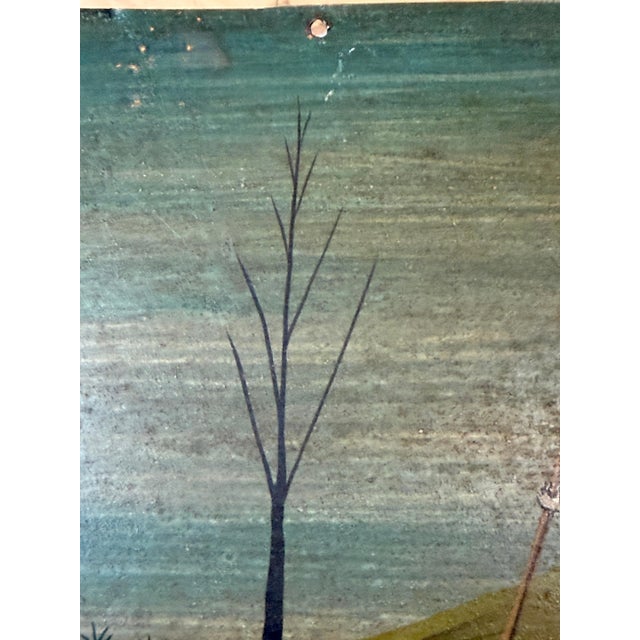 Mexican Ex-Voto Retablo Painting, Dated 1960, Harvest Prayer to the Holy Cross For Sale - Image 11 of 13
