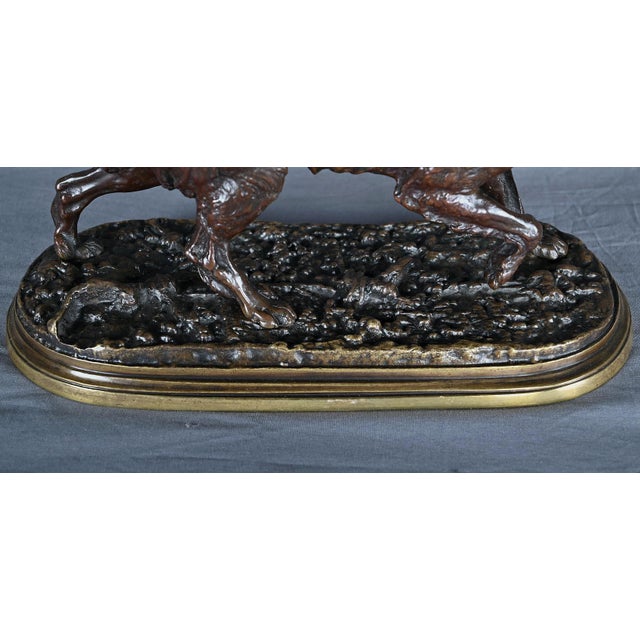 Black P-J. Mêne, Spaniel on Point, Mid-19th Century, Bronze For Sale - Image 8 of 17