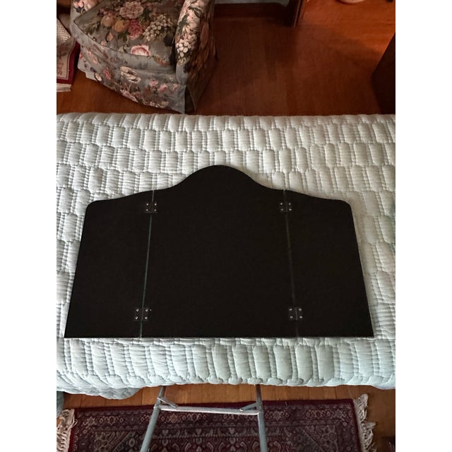 1980s Vintage 1980s Beveled Trifold Mirror With Hinges and Wooden Back For Sale - Image 5 of 6
