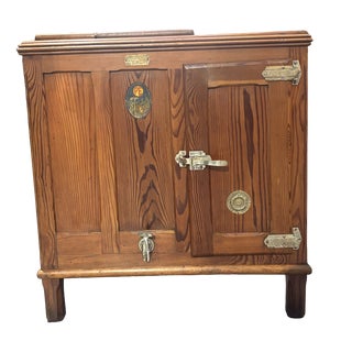 Antique Icebox in Pine, 1900s For Sale