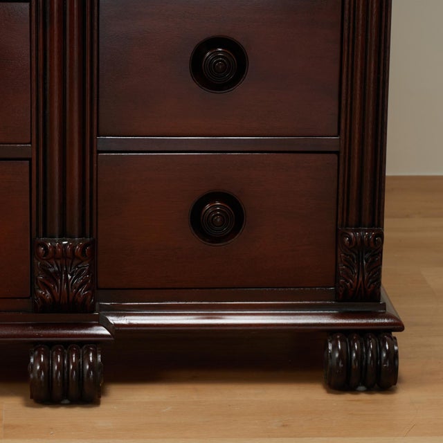 Vintage British Colonial Style Tall Chest of Drawers For Sale In West Palm - Image 6 of 7