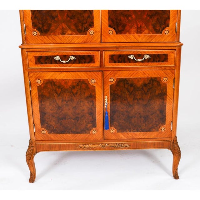 Antique Art Deco Walnut Marquetry Cocktail Cabinet by Epstein, 1930s For Sale - Image 6 of 18