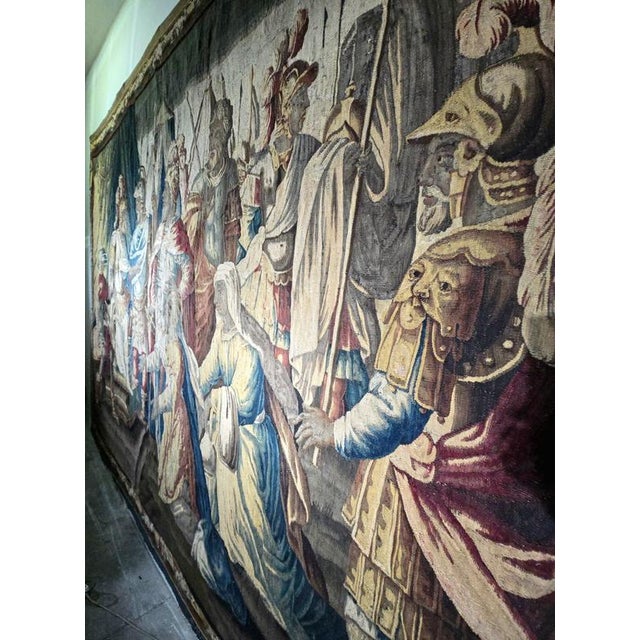 17th Century French The Family of Darius Before Alexander Tapestry from Aubusson For Sale - Image 12 of 16
