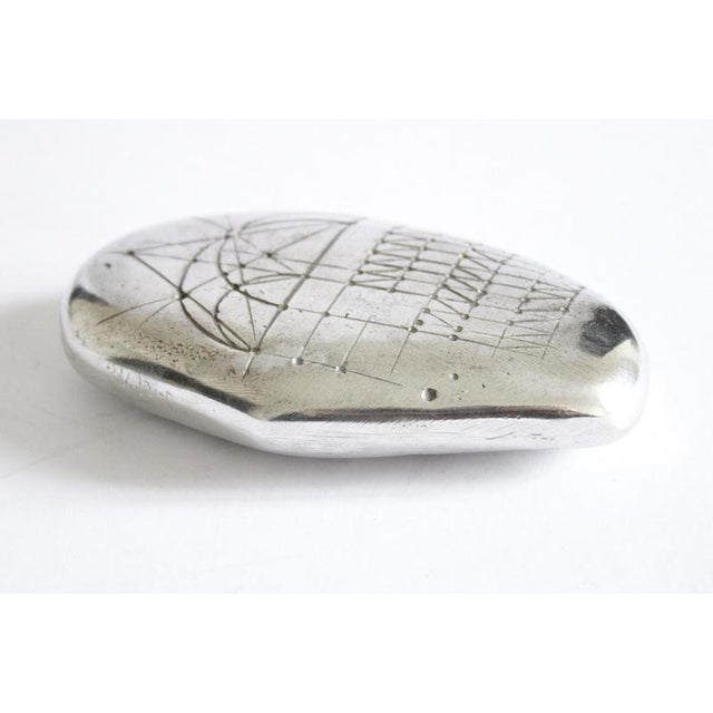 Post-Modern Abstract Pewter Sculpture by Walter Valentini, 1980 For Sale - Image 3 of 18