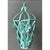 Vintage Painted Metal Hanging Lantern For Sale - Image 10 of 12